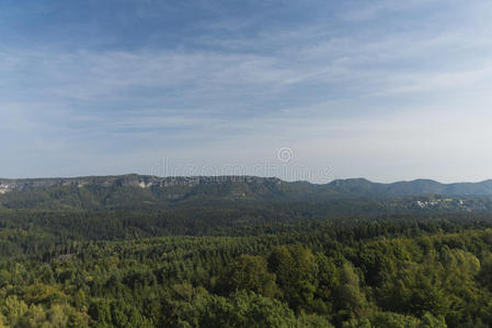 撒克逊 美女 小山 乡村 风景 悬崖 公园 自然 欧洲 夏天