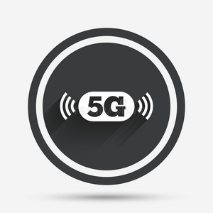 5g标志。 移动电信技术。