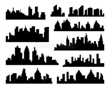 卡通 建造 邻里 城市景观 行业 风景 插图 外部 建设