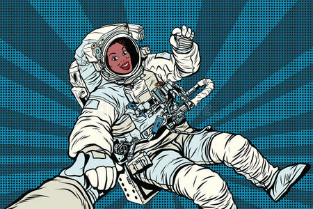 美国人 宇航员 未来 女孩 美女 先锋 漫画 英雄 非裔美国人