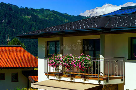 宾馆在平静的地方，山脉和自然，奥地利