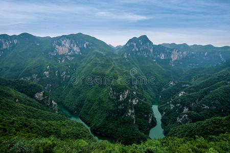 重庆云阳龙潭国家地质公园深河峡谷河流