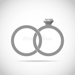 钻石 偶像 结婚 签名 圆圈 插图 礼物 时尚 克拉 轮廓