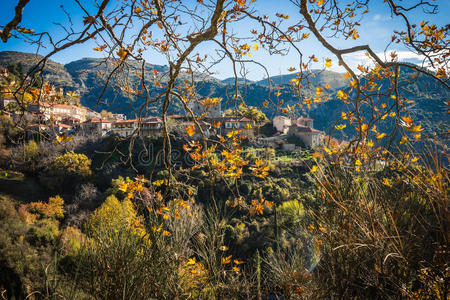 场景 自然 希腊 落下 风景 地中海 峡谷 美丽的 伯罗奔尼撒