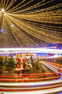 圣诞节 假日 十二月 美丽的 罗马尼亚 街道 锡比乌 广场