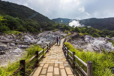 权力 旅游业 吸引力 热的 天空 旅行者 地狱 地标 云仙