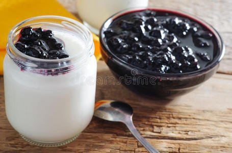 美味的 果酱 平原 早餐 产品 牛奶 特写镜头 节食 罐子