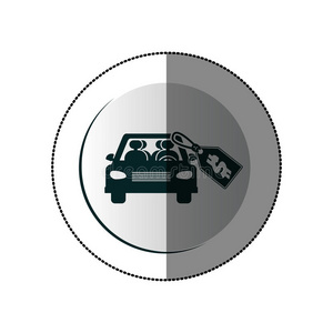 标签 圆圈 开车 保险 交通 租金 商业 公司 购买 出租