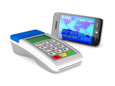 电话 卡片 因特网 顾客 结帐 付款 安全 插图 银行 市场