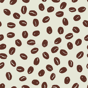 咖啡豆无缝图案
