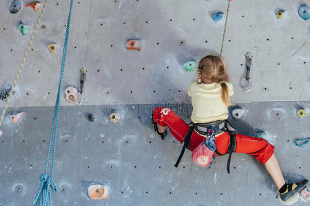 冒险 女孩 健身 极端 行动 确保 攀登 闲暇 营地 能量