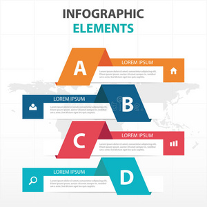 抽象彩色横幅业务信息图形元素，演示模板平面设计矢量插图用于网页设计
