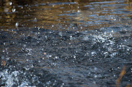 泼洒 液体 酒精 雨滴 完美 反射 暴风雨 水刺 气泡 水坑