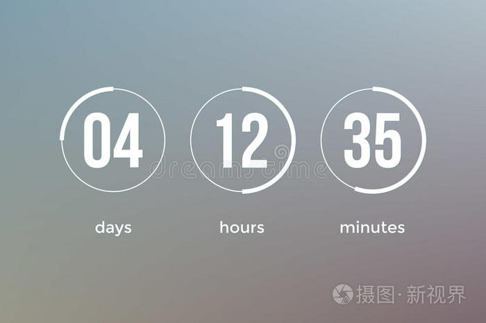 倒计时时钟计时器网站模板矢量设计