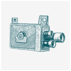 插图 艺术 模拟 目镜 集中 古老的 照相机 古董 手册
