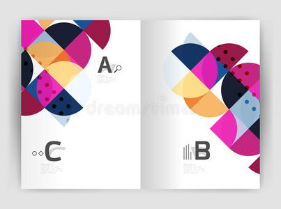 市场营销 现代 布局 图表 颜色 公司 卡片 小册子 五颜六色