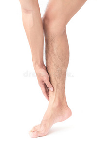 踝关节 人类 运动 疼痛 抽筋 损伤 解剖 男人 触摸 身体