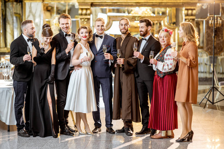 Elegant people during a celebration indoors