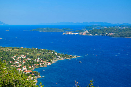 克罗地亚群岛的风景。