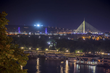 Ada Bridge in Belgrade 
