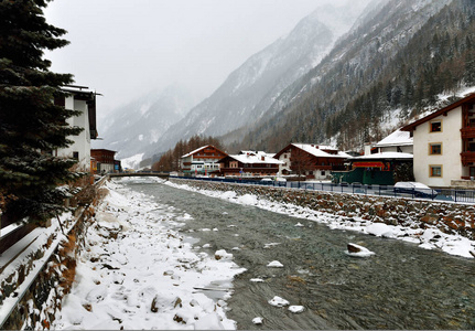 奥地利索尔登美丽的冬季风光图片