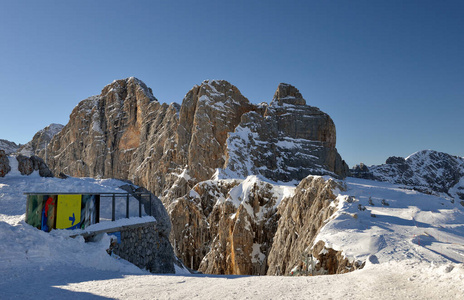 奥地利达克斯坦冰川上的天桥图片