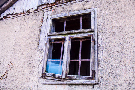 old window rural house 