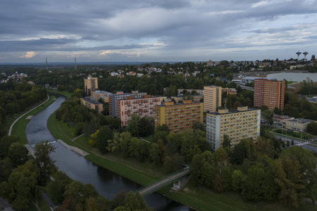 Top view to Ostrava city 