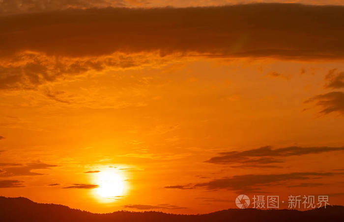 暮色的天空.自然背景.雄伟的景色.宁静轻松的抽象背景.
