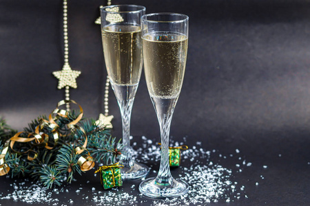 周年纪念日 干杯 礼物 饮料 香槟 新的 圣诞节 前夕 庆祝