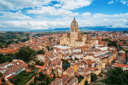 建筑 旅行 塞戈维亚 城市 西班牙语 西班牙 教堂 天线