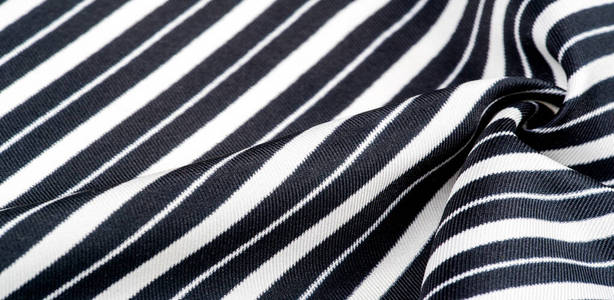  silk striped fabric. Black and white stripes. This beautiful, s