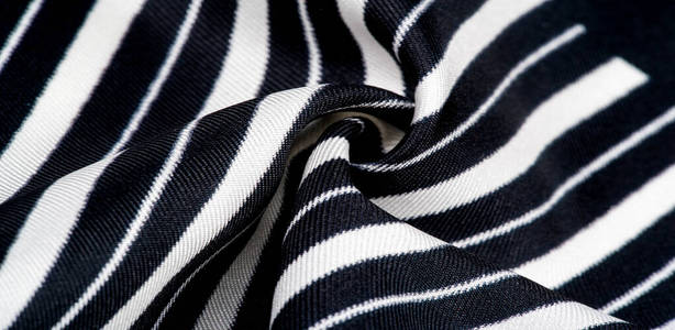  silk striped fabric. Black and white stripes. This beautiful, s