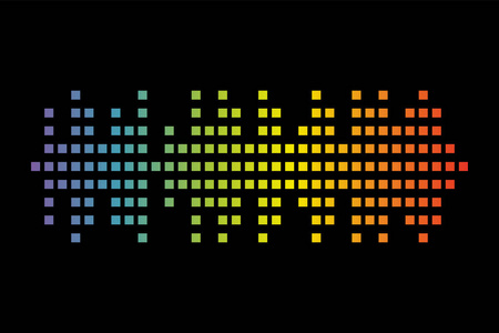 脉冲音乐播放器。音频彩虹波标志