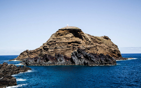 海景 地中海 美丽的 海滩 古老的 欧洲 夏天 悬崖 旅行