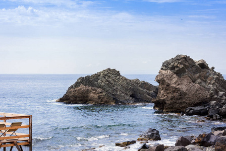 rocks of the Cyclops, sea stacks in Acitrezza, Catania, Sicily, 