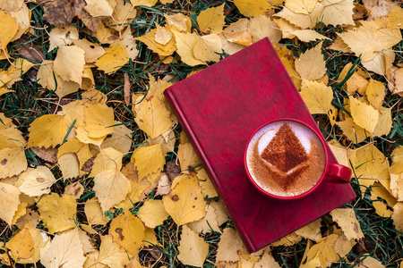 自然 纹理 热的 树叶 桌子 枫树 秋天 食物 季节 杯子