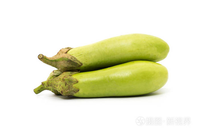 白底绿茄子