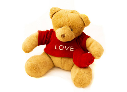 Teddy bear with sweet Valentine heart and LOVE t恤