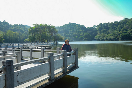 假日 环境 瓷器 风景 夏天 水塘 佛山 旅游业 地标 寺庙