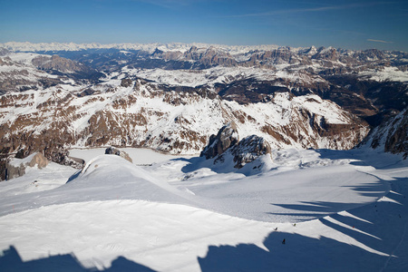 缆索 美丽的 斜坡 运动 阿尔卑斯山 欧洲 假期 冬天 白云石
