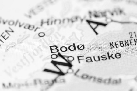 地图上的挪威博多