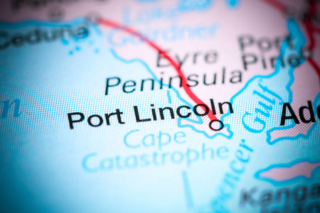 林肯港。地图上的澳大利亚