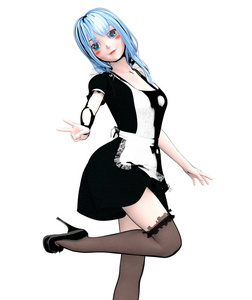 日本3d动漫女孩.照片