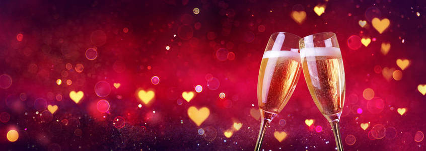 二月 波基 假日 浪漫的 卡片 香槟 周年纪念日 长笛 庆祝
