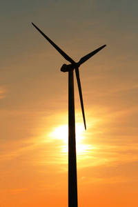 权力 能量 风车 日落 暮光 太阳 发电机 闪耀 螺旋桨