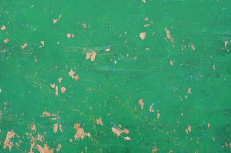 古色古香的绿色木质纹理。开裂的油漆和肮脏的背景设计