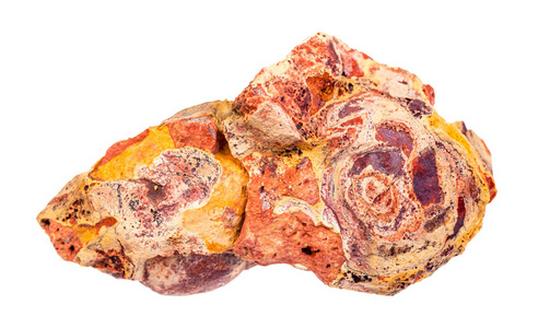 孤立的粗铝土矿铝矿石岩石照片