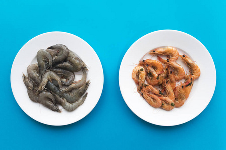 准备 服务 烹饪 海鲜 盘子 食物 老虎 菜单 对虾 饮食