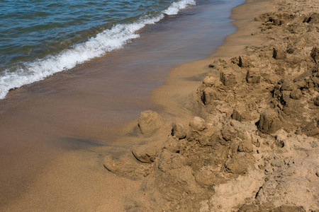 意大利 自然 岩石 材料 波动 海洋 夏天 风景 纹理 美丽的